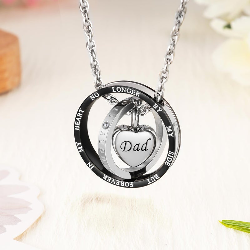 Dletay Urn Necklace for Ashes Stainless Steel Cremation Jewelry Memorial Ash Necklace for Men Women Urn Pendant Ashes Holder - Image 5
