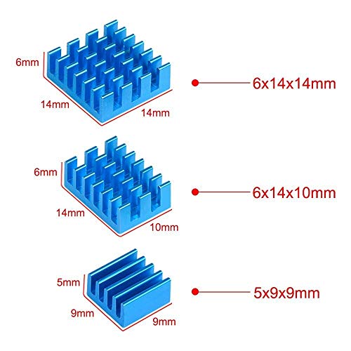 REES52 Rpi PI 4 Heatsink Raspberry Pi 4 Model B Heat Sink 3pcs Raspberry Pi Aluminum Heatsink Radiator Cooling Kit Cooler for Raspberry Pi Color May Vary - Image 5