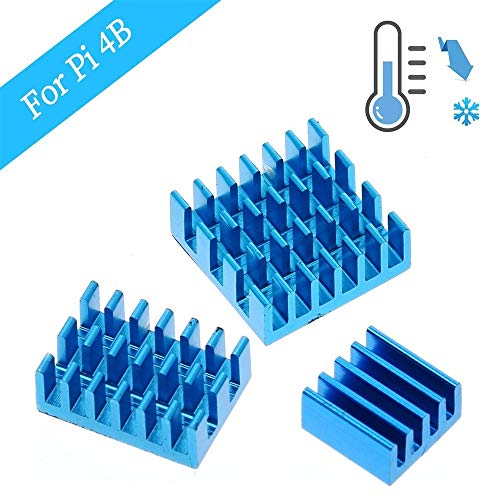 REES52 Rpi PI 4 Heatsink Raspberry Pi 4 Model B Heat Sink 3pcs Raspberry Pi Aluminum Heatsink Radiator Cooling Kit Cooler for Raspberry Pi Color May Vary - Image 2