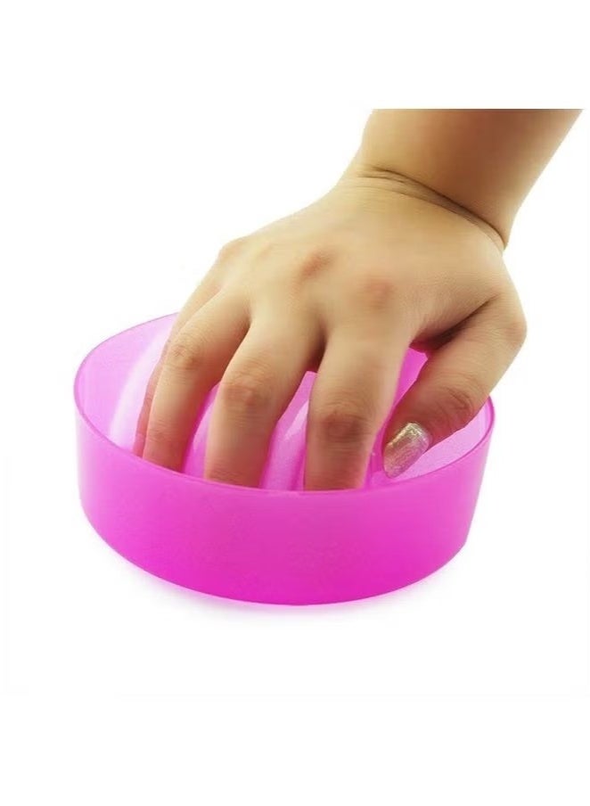 ORiTi وعاء نقع مزيل طلاء الأظافر لغسل اليدين فن الأظافر - علاج سبا الأظافر اللامع - وعاء العناية باليدين باللون الوردي - Image 2