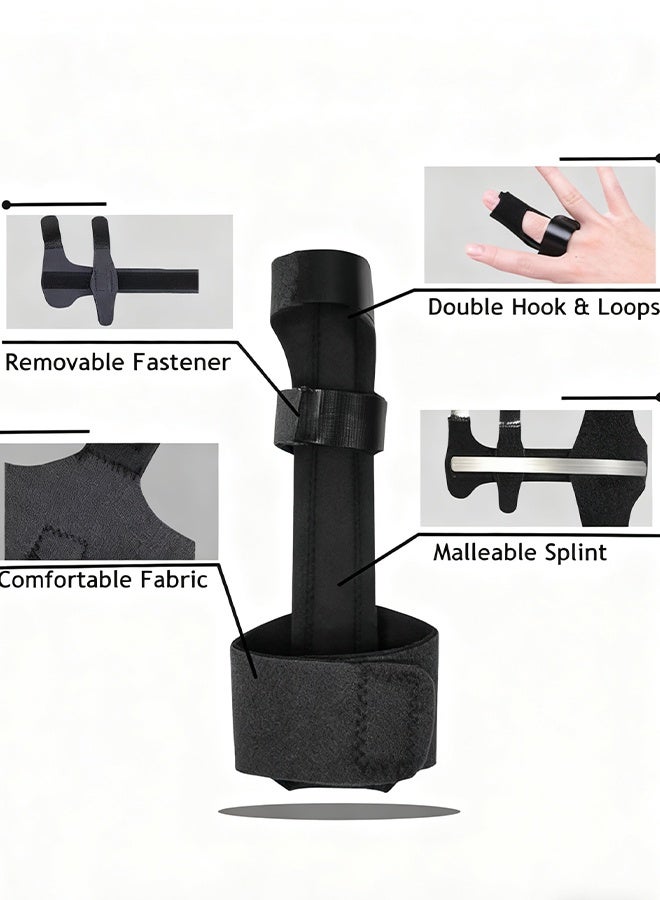 Happy D Finger Splint, Adjustable Finger Extension Splint for Mallet Finger, Finger Knuckle Immobilization, Finger Fractures,and Pain Relief, One Size, Fits All Fingers - Image 3