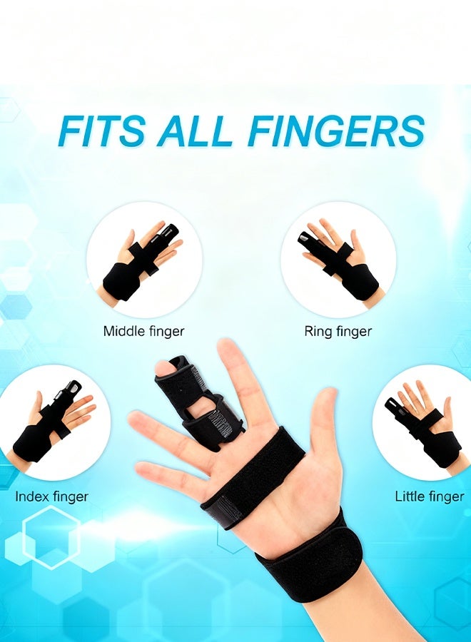 Happy D Finger Splint, Adjustable Finger Extension Splint for Mallet Finger, Finger Knuckle Immobilization, Finger Fractures,and Pain Relief, One Size, Fits All Fingers - Image 2