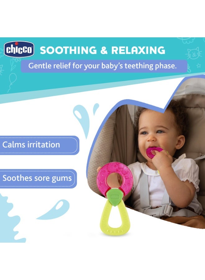 Chicco Teether Refreshing Ring Handle Pink 4M+ 1Pc - Image 4