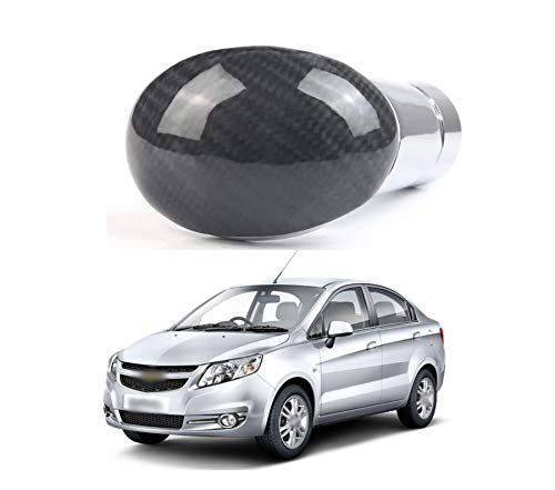 PRIKNIK Carbon Fiber Manual Modified Car Handle Gear Shifter Lever Knob Fit with 8mm 10mm 12mm Adapters Compatible with C-hevrolet S-ail (Multicolour) - Image 4