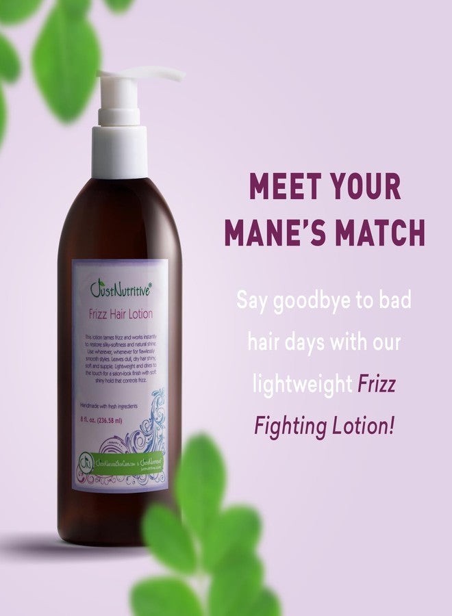 Just Nutritive Frizz Hair Lotion | Flyaway Taming Treatment | Anti-Frizz Natural Hair Lotion for Men and Woman | Styling and Softening Lotion 8 Fl Oz - Image 3
