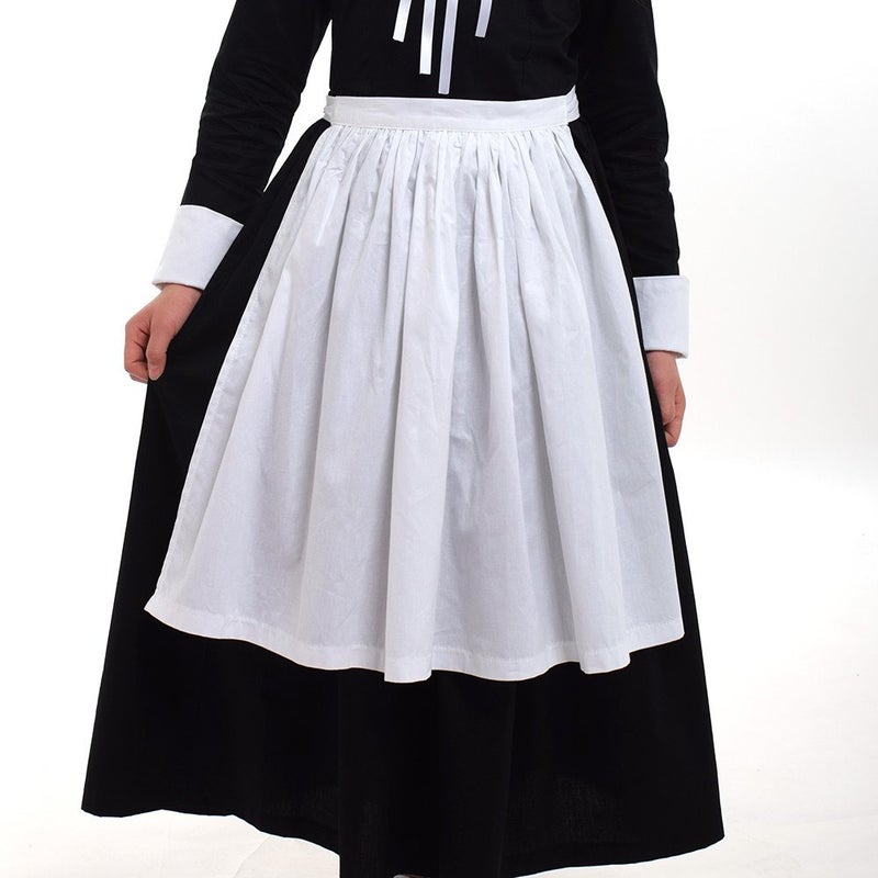 GRACEART Pilgrim Pioneer Colonial Girl Costume Accessories 100% Cotton Apron & Bonnet (US Size-12,Bonnet & Apron) - Image 2