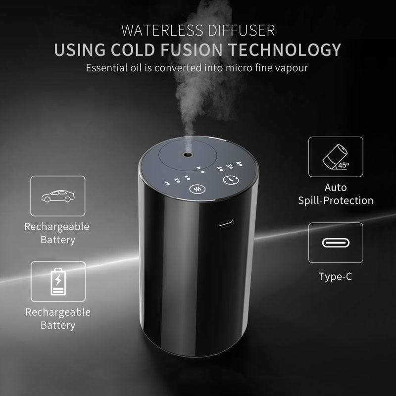 Cavir Water Free Essential Oil Diffuser - Mini Portable USB Rechargeable with Timer and Mist Levels - Image 2