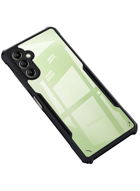 Samsung Galaxy A15 Clear Case Hard PC Back Cover with Shockproof TPU Black Border 360 Degree Impact Resistant non-Yellowing Transparent Cover For Samsung Galaxy A15