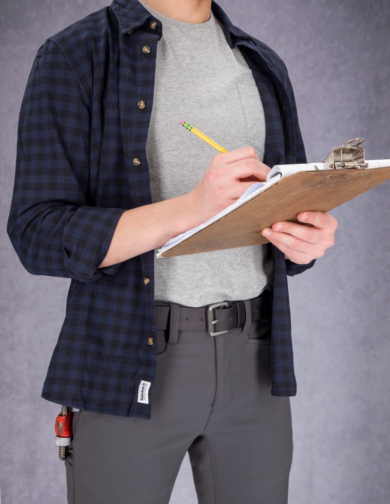 Timberland PRO Men's 38mm Boot Leather Belt, Black (Rubber Patch), 40 - Image 3