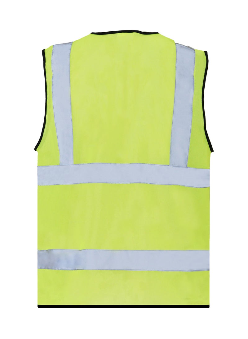 Secure Wear High Visibility Reflective Safety Vest Durable Polyester Material 3 Pockets with ID Window for Construction Sports and Industrial Work - Image 5