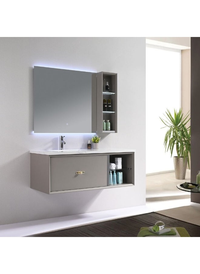 DANUBE HOME Milano Luxury And Modular Meala Vanity Led Mirror Touch Switch With Large Storage Drawer And Under Counter Wash Basin  - Image 3