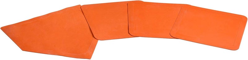 Throw Down Rubber Bases, Set of 4 (Orange)