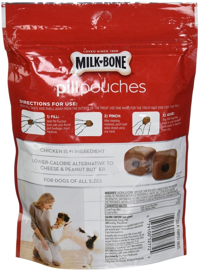 MILK-BONE Milk Bone Pill Pouches With Real Chicken (Aprox. 25 pill pouches per bag)