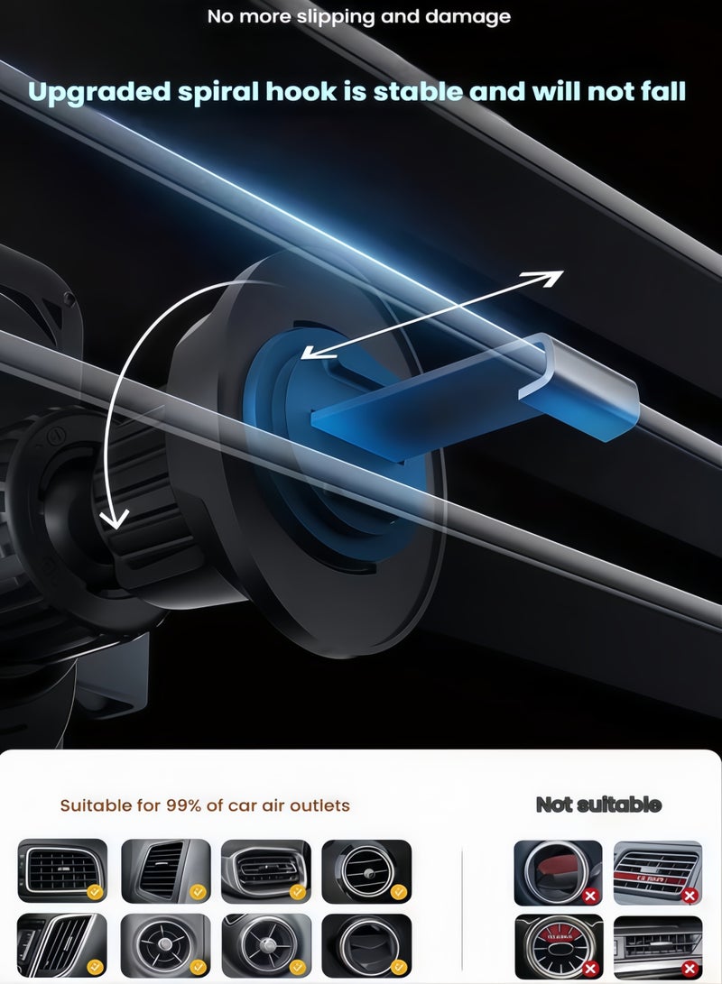 360 car, wireless fast charging car holder, automatic induction electric rotation HJ06 (black) - Image 4