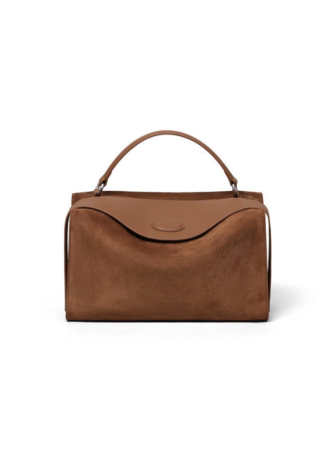 Viney Women's Cowhide Boston Bag Large Capacity Crossbody Pillow Bag Birthday Gift High-end Feeling For Girlfriend Wife - Image 3