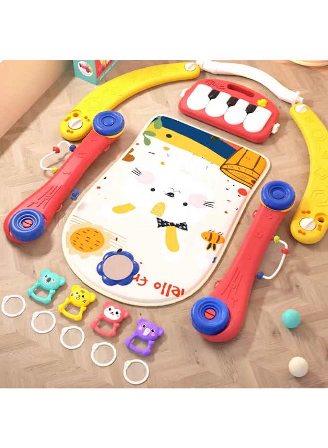 COGNIKIDS 2 In 1 Baby Piano Playgym & Walker With Adjustable Music Panel – Tummy Time Mat, Push Walker & Musical Toy For Newborns & Toddlers – Adjustable Height, Speed Control – Green - Image 3