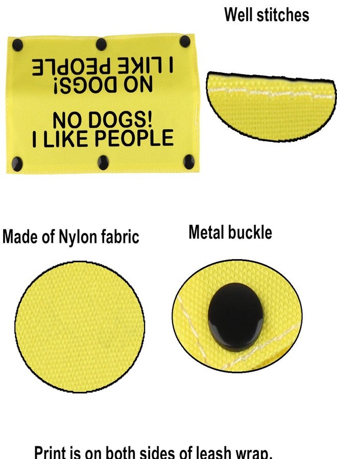 BLUPARK Funny Dog Leash Sleeve No Dogs!I Like People Dog Leash Wrap Alert Hanging Sleeve Pet Birthday Gift (I Like People-YE Sleeve) - Image 5