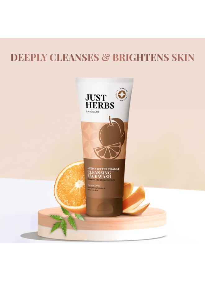 Just Herbs Ayurvedic Silksplash Face Wash For Oil Control & Clogged Pores, Removes Dust, Dirt & Makeup Residue, Suits All Skin Types 100Ml  - Image 2