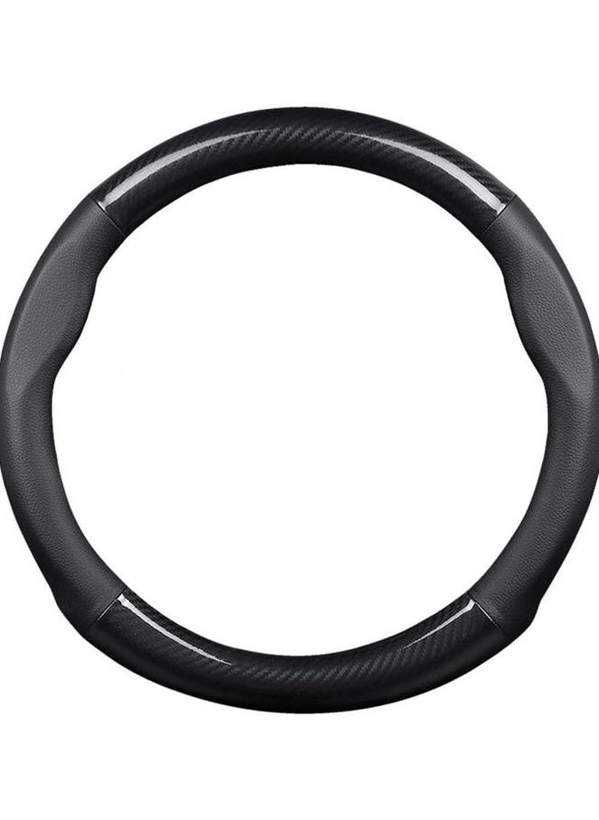 Generic Leather Carbon Fiber Steering Wheel Cover  - Image 1
