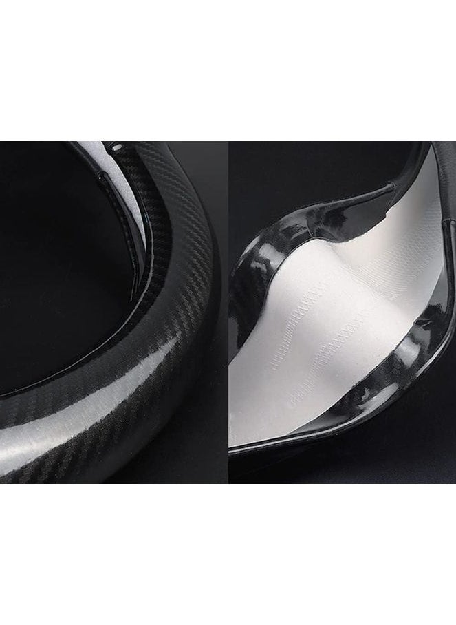 Generic Leather Carbon Fiber Steering Wheel Cover  - Image 4