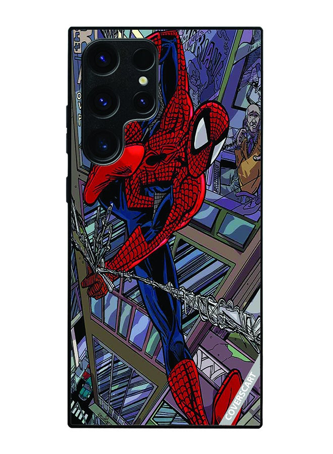 COVERSCART Protective Case Cover For Samsung Galaxy S22 Ultra 5G Spiderman Design Multicolour