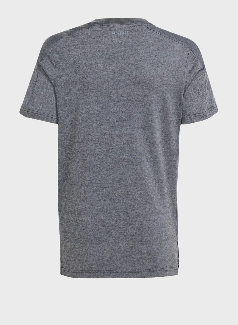 Adidas adidas J Hea Tee Black Training T-Shirts 5-6Y
