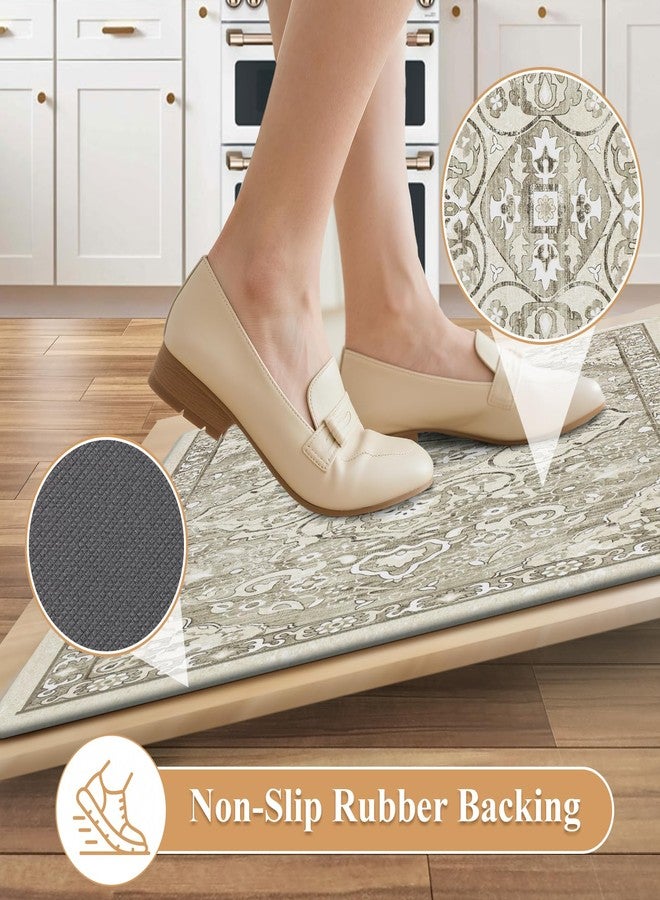 Ileading Anti Fatigue Kitchen Rugs Sets of 2 Cushioned Kitchen Mats for Floor Waterproof Kitchen Mat Set Non Slip Comfort Standing Mat for Kitchen, Office, Sink, Laundry - Image 4