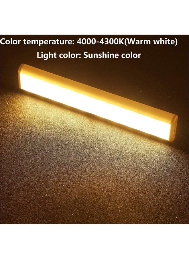 Polish'D Motion Sensor Light Bar Night Light for Room, Stick-on Anywhere Wireless Battery Operated 10 LEDs Closet Lights Wardrobe Lighting LED Light(Warm White, 3 Pack)  - Image 3