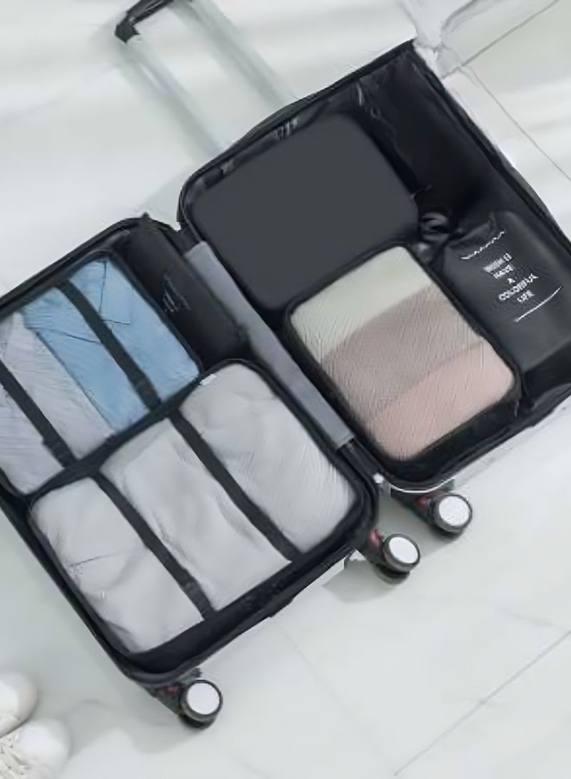 مجموعة منظم سفر لتنظيم أمتعة السفر وتنظيم الملابس والأحذية والاكسسوارات داخل حقيبة السفر - Image 3