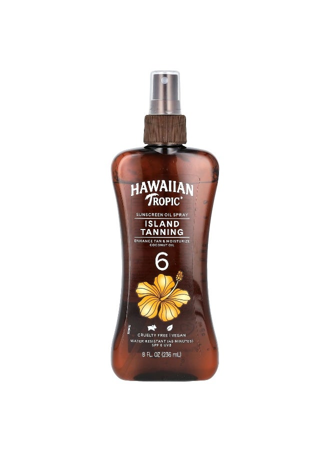 Hawaiian Tropic Hawaiian Tropic, Island Tanning, Sunscreen Oil Spray, SPF 6, 8 fl oz (236 ml)  - Image 1