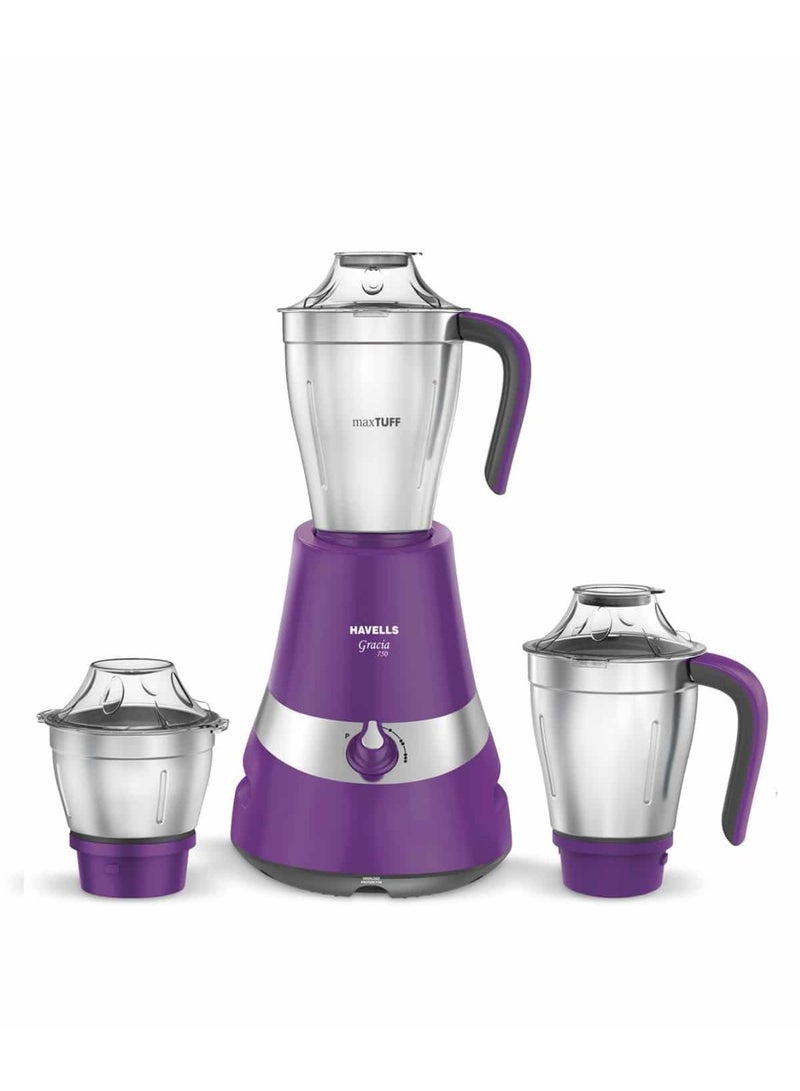 هافلز خلاط ومطحنة هافيلز جراسيا 750 واط، 3 أوعية، لون بنفسجي - Image 1