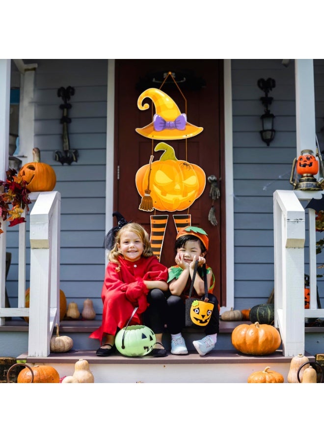 TAPIT Halloween Decorations Pumpkin Magic Party Welcome Sign Perfect for Porch Patio Indoor and Outdoor Home Decor Spooky Halloween Decorations Halloween Door Hanging Decoration (E) - Image 5