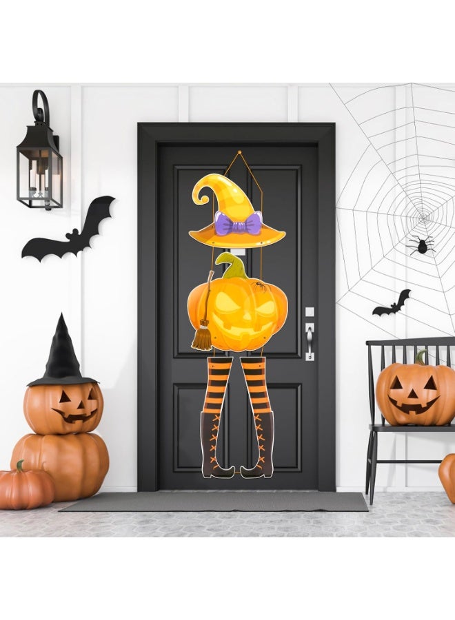 TAPIT Halloween Decorations Pumpkin Magic Party Welcome Sign Perfect for Porch Patio Indoor and Outdoor Home Decor Spooky Halloween Decorations Halloween Door Hanging Decoration (E) - Image 4