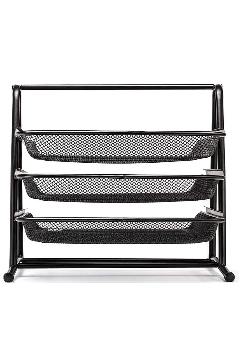 PRIMA حامل مستندات شبكي من المعدن 3 طبقات لحفظ الملفات - Image 2