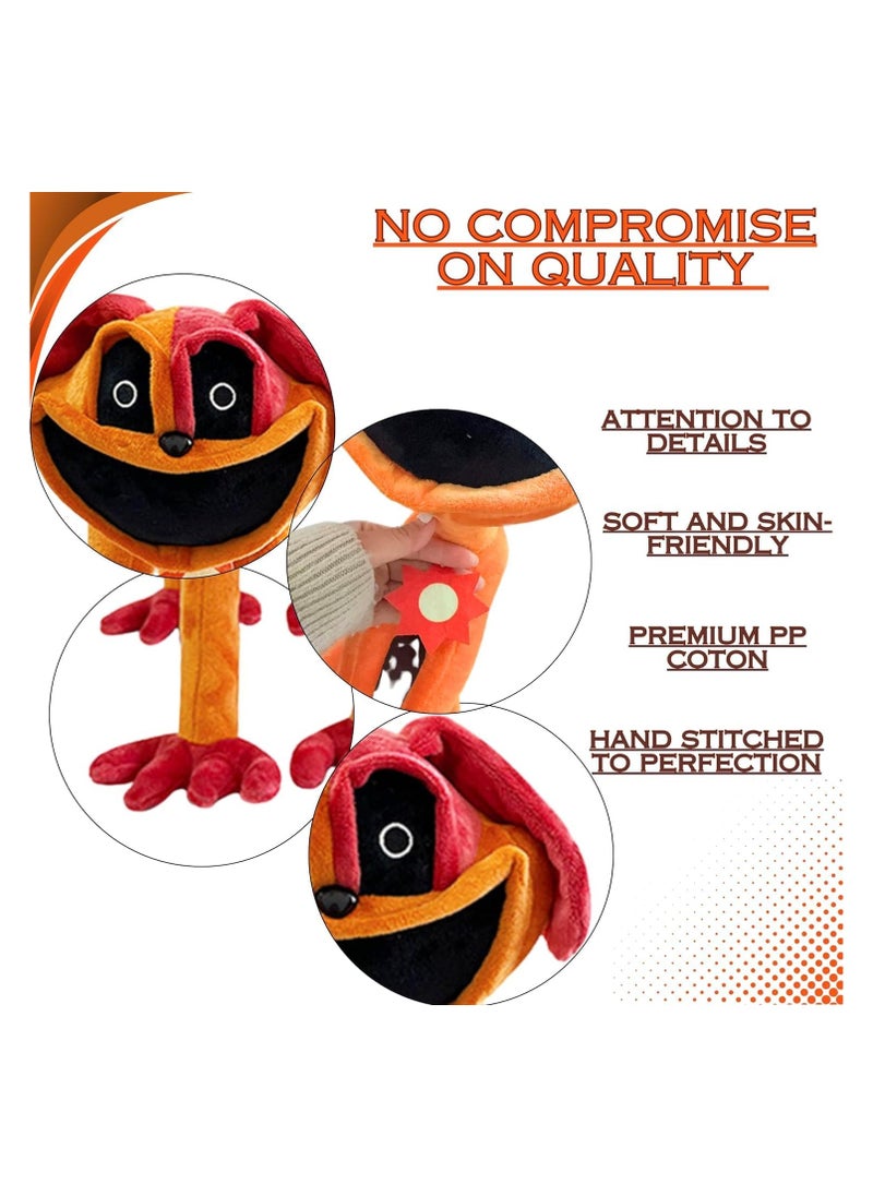 General Smiling Plush Critter Dog, New Dog Monster Day Plush Toy, Smiling Plush Plush Pillow Doll Toy, Game Fans, Ideal Sleep and Play Companion 13 in.  - Image 3