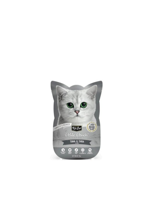 Kit Cat Kitcat Petite Pouch Complete Food-Tuna & Saba 70g 