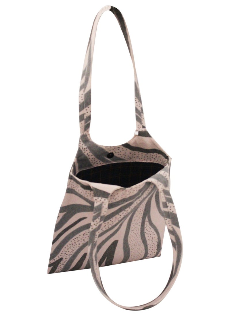 Gharibo Bags Casual Printed Linen Tote Bag  H230011c - Image 2