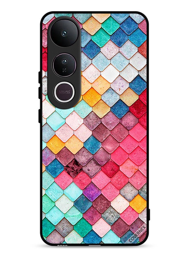 Covernex Vivo V50 Lite Protective Case Cover Diamond Square Shape Pattern