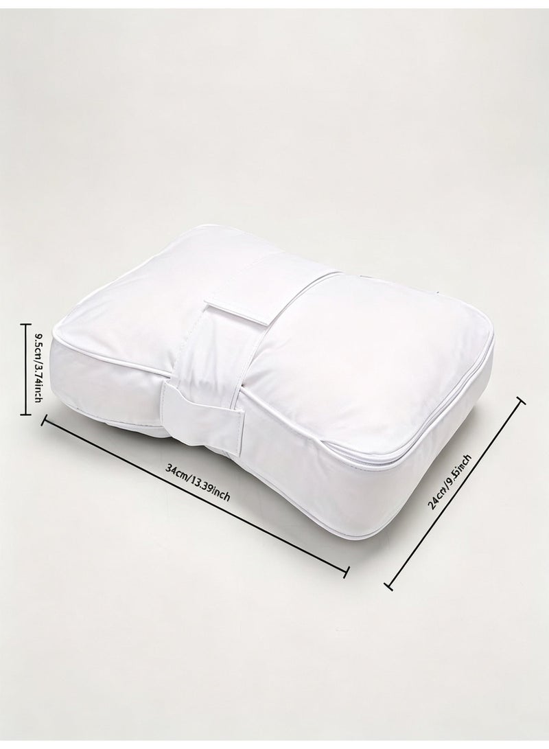 Single Leg Pillow Side Lying Knee Pillow with Straps to Secure Shredded Foam Knee Pillow - Image 4