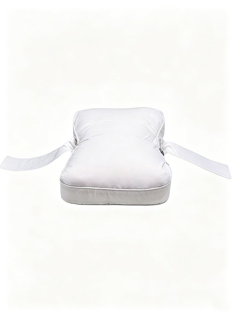 Single Leg Pillow Side Lying Knee Pillow with Straps to Secure Shredded Foam Knee Pillow - Image 3
