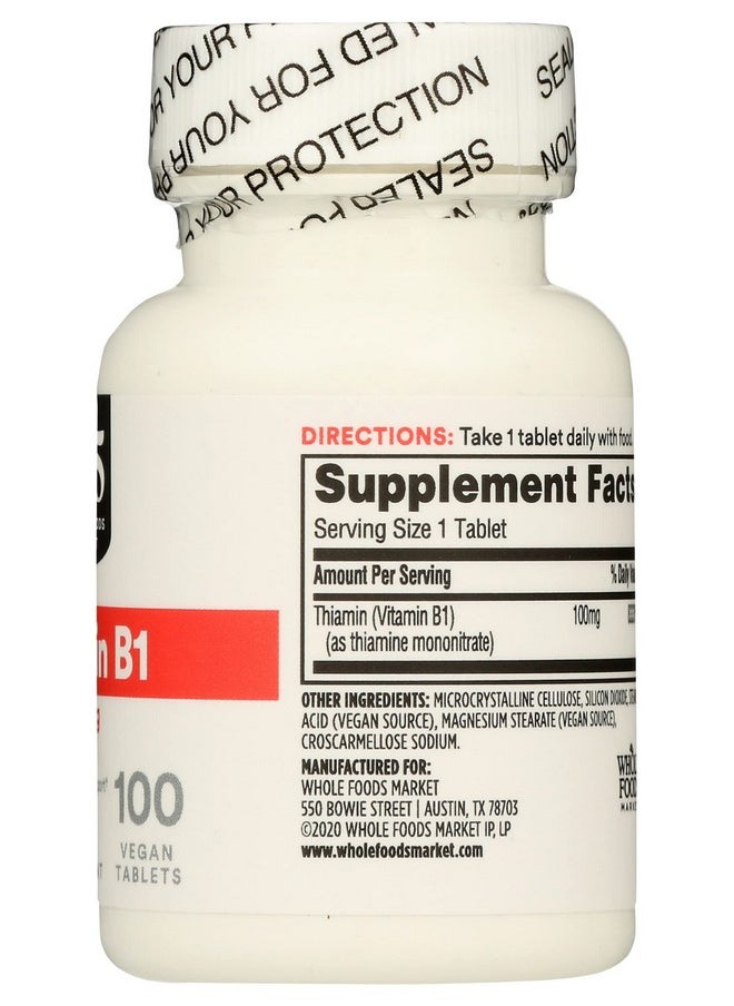 365 by Whole Foods Market Vitamin B1 100Mg 100 Tablets  - Image 5