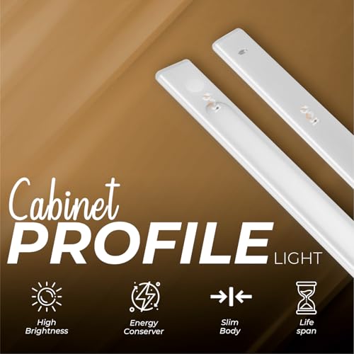 DOJI Profile Light | Aluminium Under Cabinet Light | Kitchen Lights Under Cabinet | Profile Lights for Ceiling,Wardrobe, cupbroad | Color-Warm White,Pack of 1 (12 Inch, 1 Feet) - Image 3