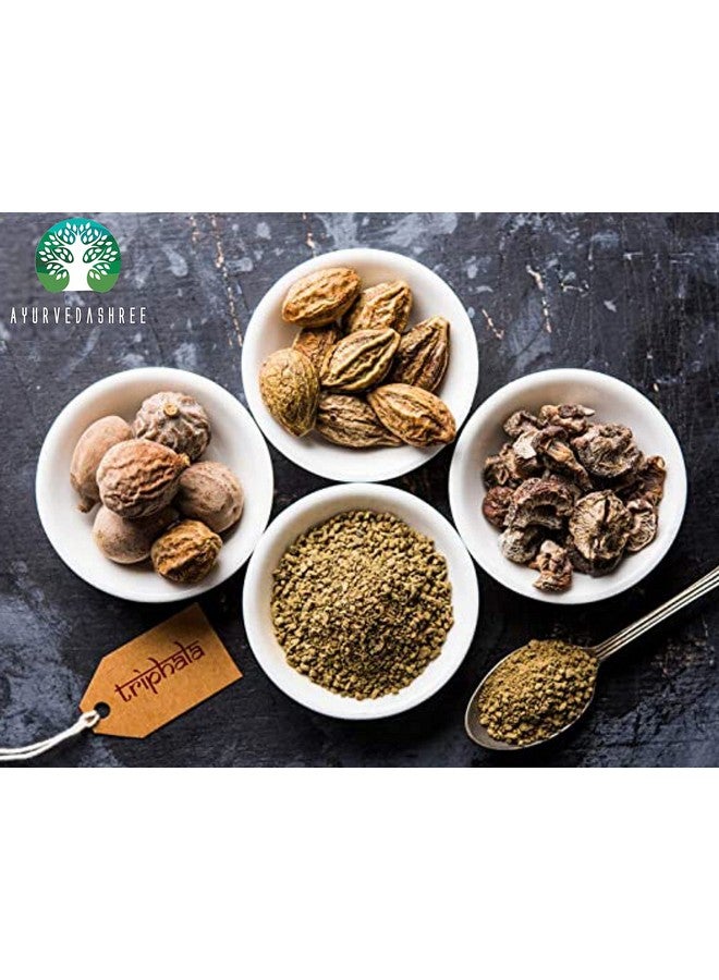 AYURVEDASHREE مسحوق تريهالا 200 جرام ؛ تركيبة من الأملا وهاريتاكي وبيبهتاكي ؛ يدعم التنظيف اليومي وإزالة السموم وتجديد النشاط ؛ يدعم جهاز المناعة ؛ غير معدل وراثيًا ؛ نباتي ؛ معتمد من GMP - Image 3