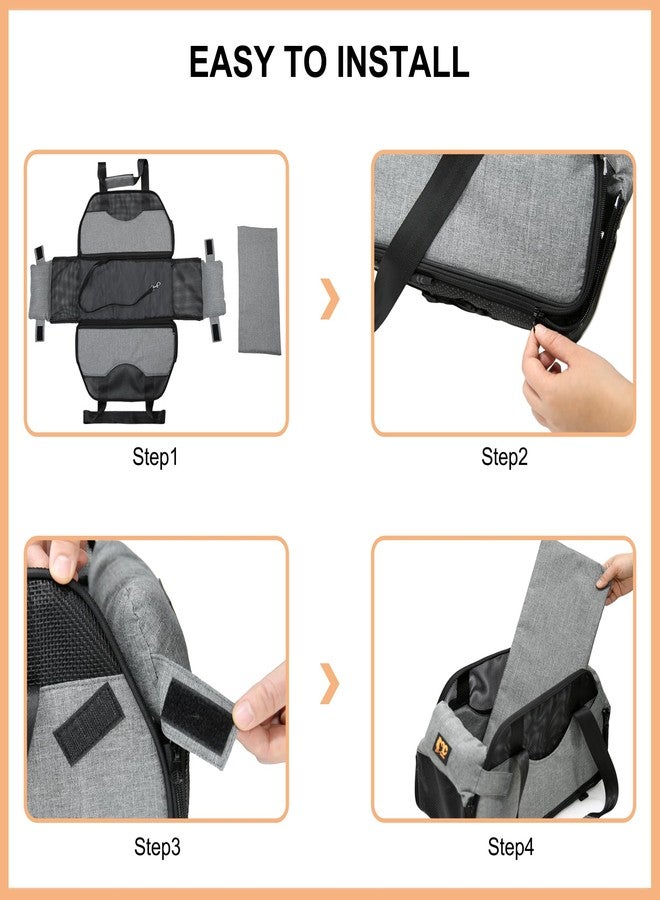 GeerDuo Center Console Dog Car Seat for Small Dogs with Mesh, Dog Booster Seat with Upgraded Safety Tethers, Detachable Washable Pet Car Seat Travel Bed Under 25lbs(Mesh) - Image 4