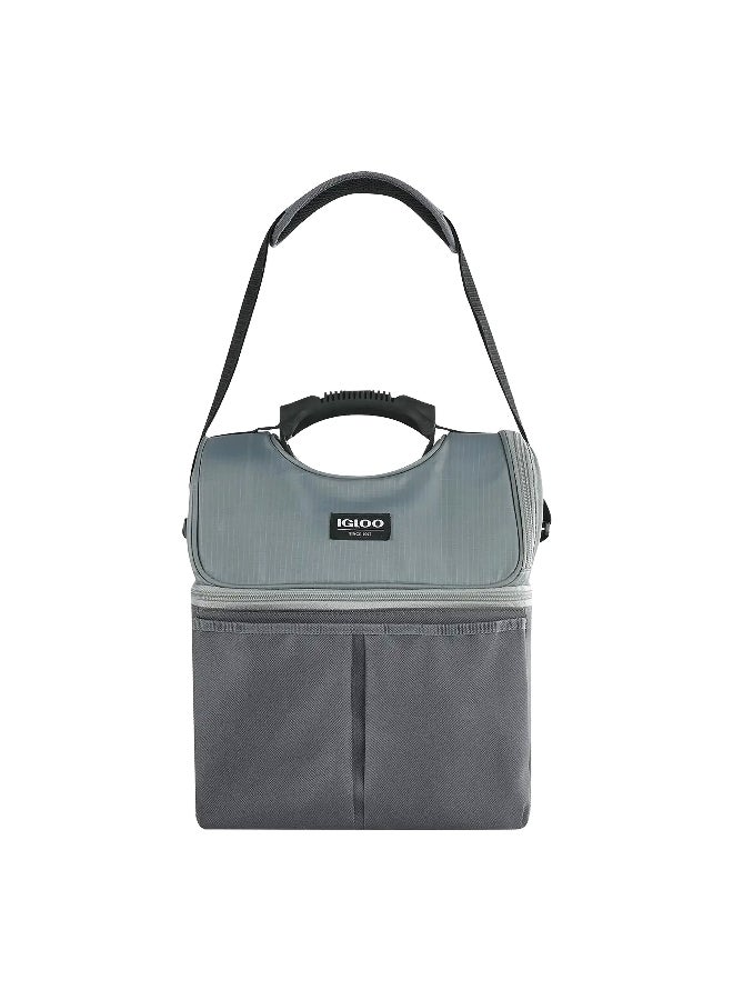 Igloo 22-Can Capacity Playmate Gripper Lunch Bag Grey 10.5 x 8.5 x 12.25 Inch - Image 1