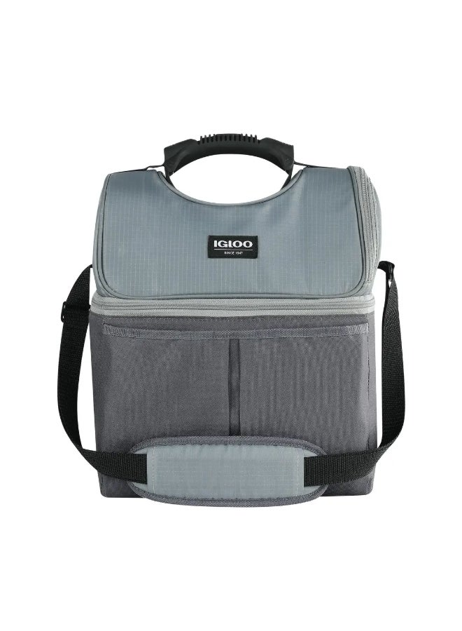 Igloo 22-Can Capacity Playmate Gripper Lunch Bag Grey 10.5 x 8.5 x 12.25 Inch - Image 5