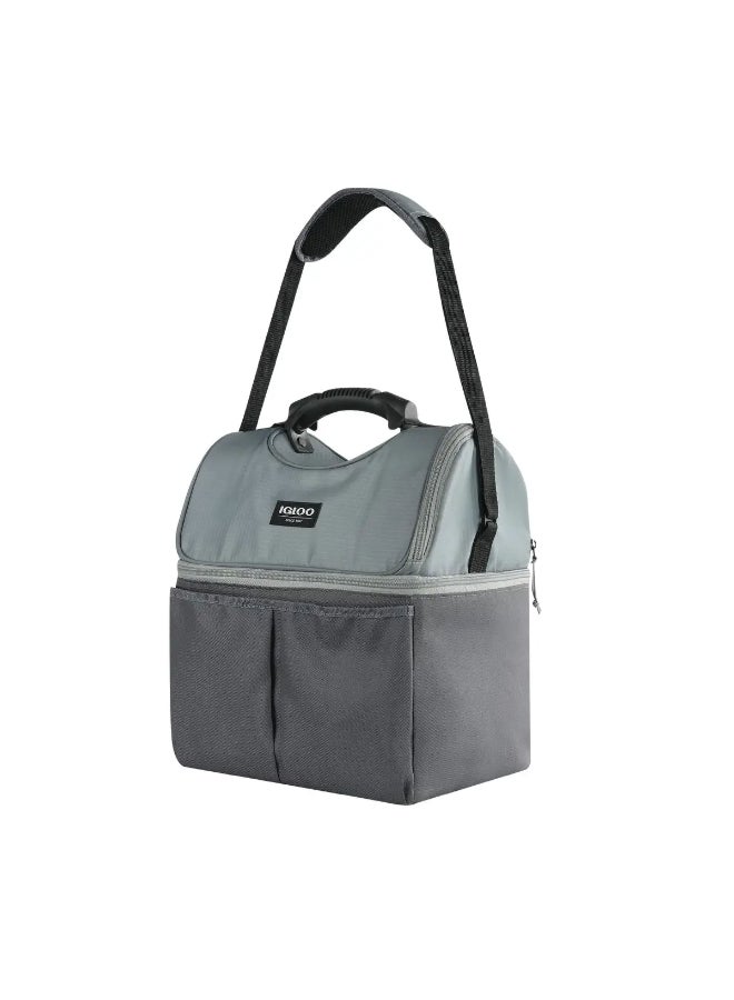 Igloo 22-Can Capacity Playmate Gripper Lunch Bag Grey 10.5 x 8.5 x 12.25 Inch - Image 3