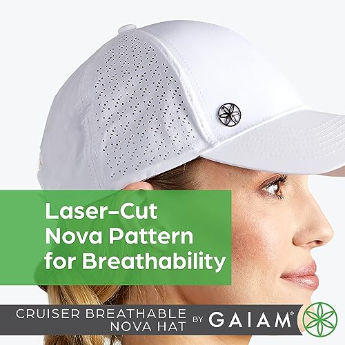 Gaiam Pink Baseball Cap for Women - Cruiser Breathable Nova Design, Lightweight Women's Ball Cap for Long Workouts & Running, Easily Adjustable Trendy Women's Hat with Ponytail Holder, Blush - Image 3