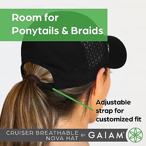 Gaiam Pink Baseball Cap for Women - Cruiser Breathable Nova Design, Lightweight Women's Ball Cap for Long Workouts & Running, Easily Adjustable Trendy Women's Hat with Ponytail Holder, Blush - Image 5