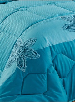 Moon 4 Pieces Single Size 160x210Cm Comforter Set Medium Filling Bedding Set for All Season Includes 1Comforter 1Bedsheet 1Pillow Shams and 1Cushion cases  - Image 5